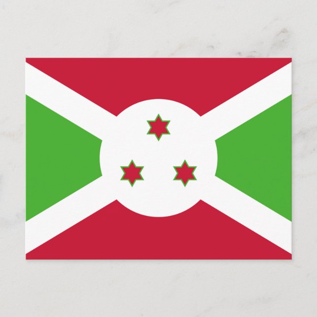 Postkarte mit Flagge Burundis (Vorderseite)