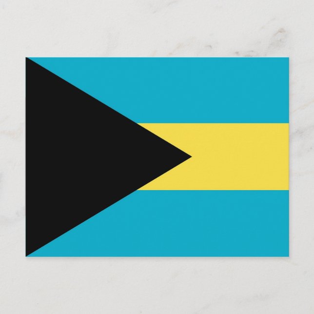 Postkarte mit Flagge der Bahamas (Vorderseite)