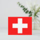 Postkarte mit Flagge der Schweiz (Stehend Vorderseite)