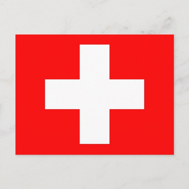 Postkarte mit Flagge der Schweiz (Vorderseite)