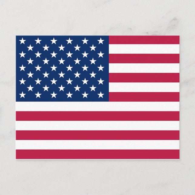 Postkarte mit Flagge der USA (Vorderseite)