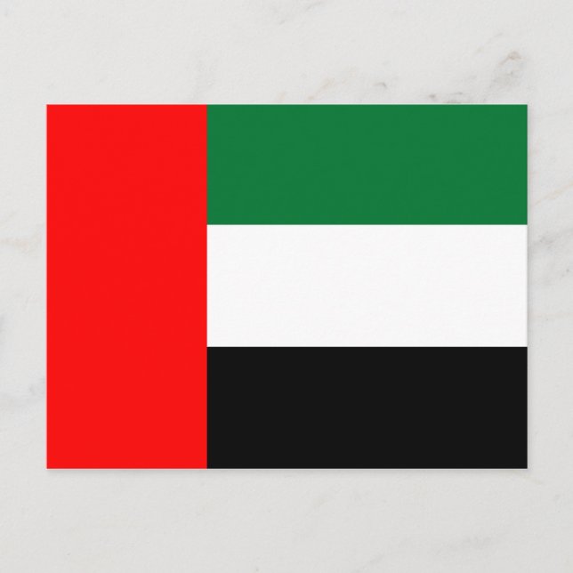 Postkarte mit Flagge der Vereinigten Arabischen Em (Vorderseite)
