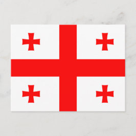 Postkarte mit Flagge Georgiens