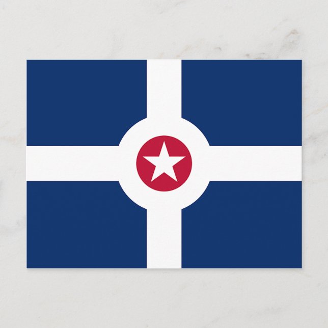 Postkarte mit Flagge Indianapolis, USA (Vorderseite)