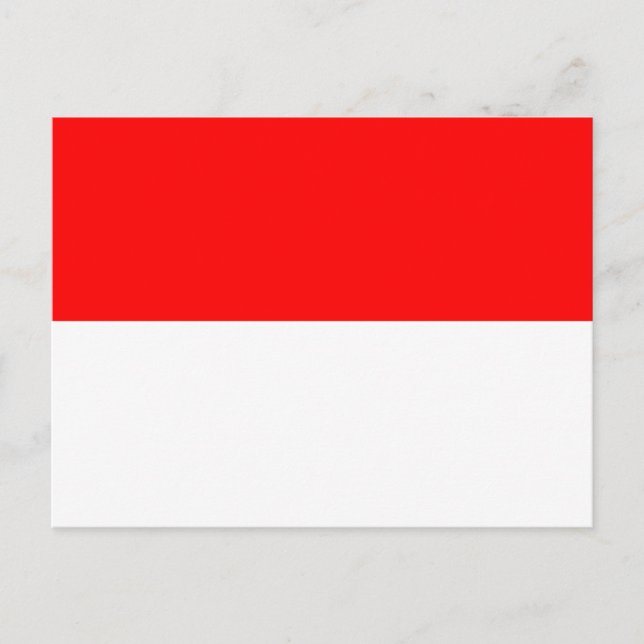 Postkarte mit Flagge Indonesiens (Vorderseite)
