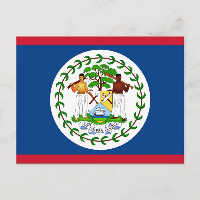 Postkarte mit Flagge von Belize (Vorderseite)