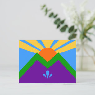 Postkarte mit Flagge von Manitou-Federn