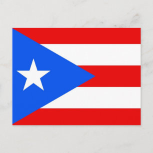 Postkarte mit Flagge von Puerto Rico - USA
