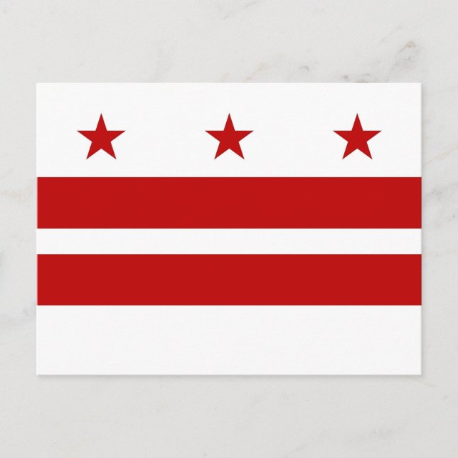 Postkarte mit Flagge von Washington DC - USA (Vorderseite)