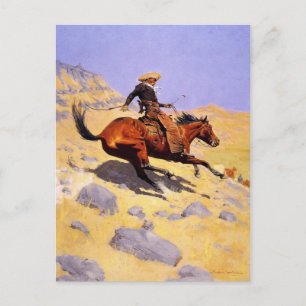 Postkarte mit Gemälde von Frederic Remington