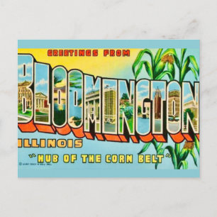 Postkarte mit Gruß aus Bloomington IL
