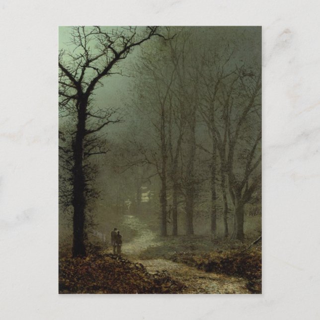 Postkarte mit John Atkinson Grimshaw Malerei (Vorderseite)