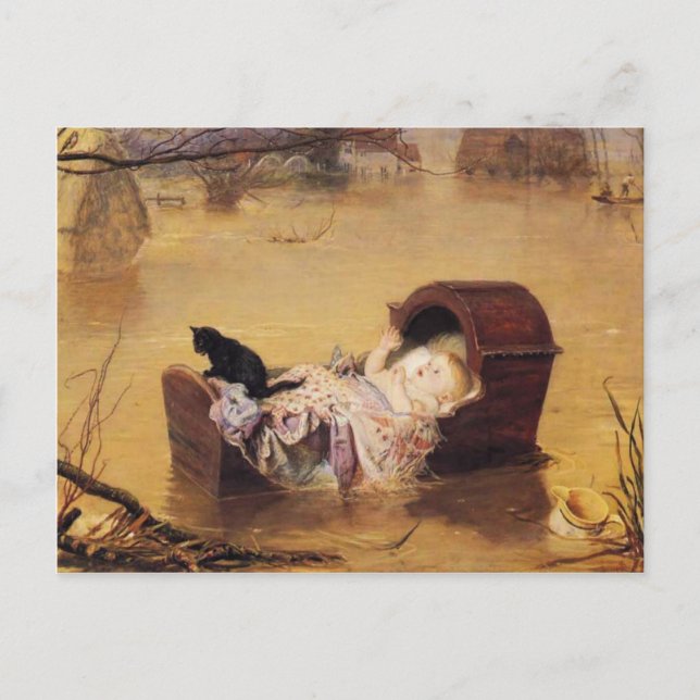Postkarte mit John Everett Millais Malerei (Vorderseite)