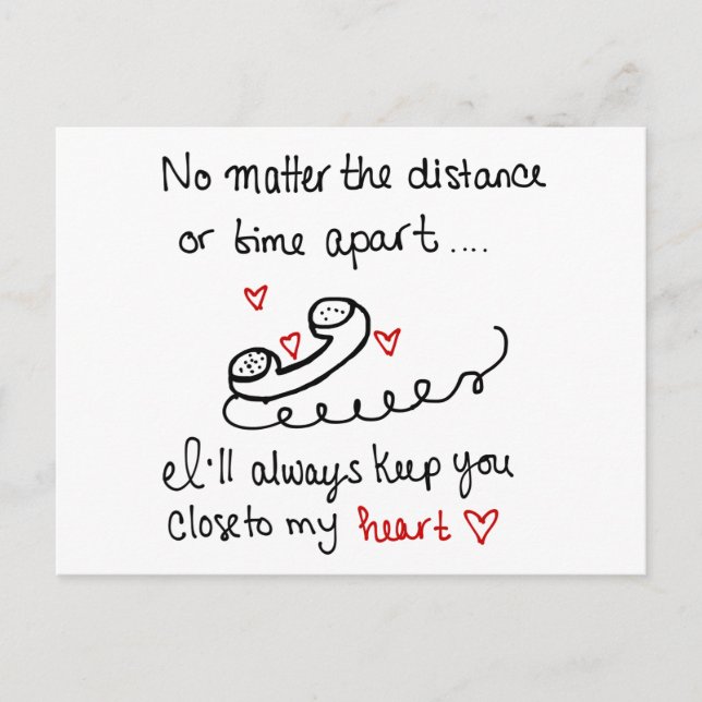 Postkarte mit langer Entfernung (Vorderseite)