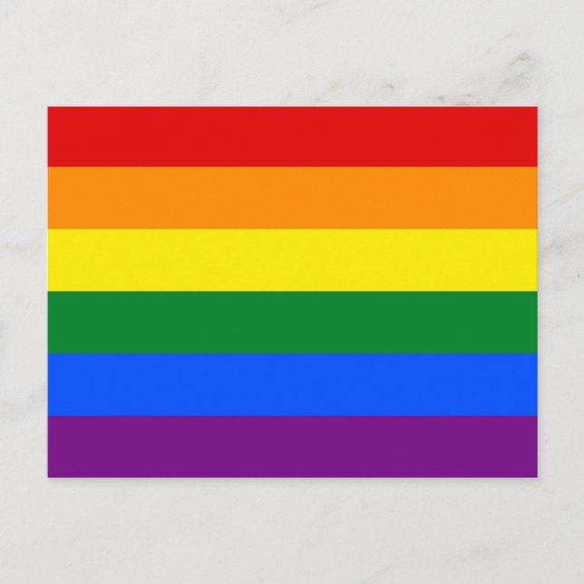 Postkarte mit LGBT-Regenbogenflagge (Vorderseite)
