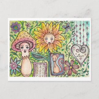 Postkarte mit lustigem Fantasiemotiv