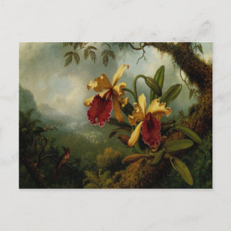 Postkarte mit Martin Johnson Heade Malerei