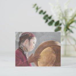 Postkarte mit meiner Pastellzeichnung des afghanis