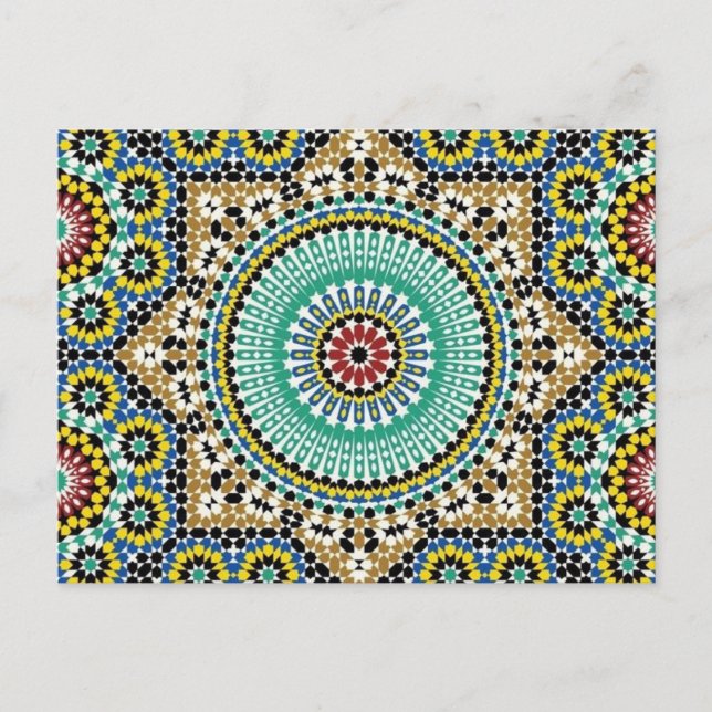 Postkarte mit Morrokanischem Design (Vorderseite)