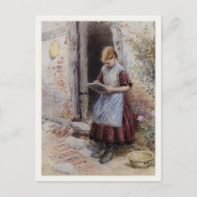 Postkarte mit Myles Birket Foster Malerei (Vorderseite)