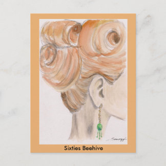 Postkarte mit Originalkunst aus den 1960er Jahren