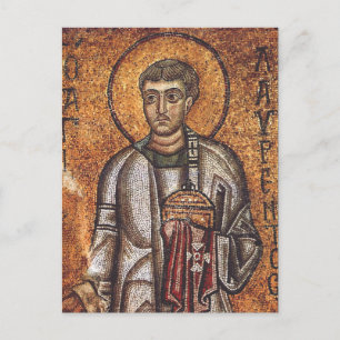 Postkarte mit orthodoxem Mosaikkunst-Druck des Hei