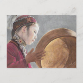 Postkarte mit Pastell der afghanischen Mädchen