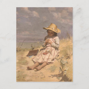 Postkarte mit Paul Peel Malerei