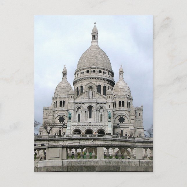 Postkarte mit Sacre Coeur de Paris. (Vorderseite)
