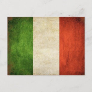 Postkarte mit schmutziger vintage italienischer Fl
