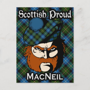 Postkarte mit Tartan des schottischen Clans MacNei