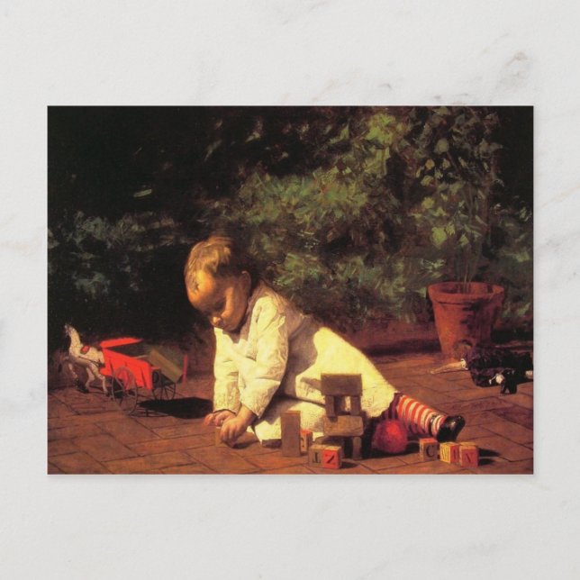 Postkarte mit Thomas Eakins Gemälde (Vorderseite)