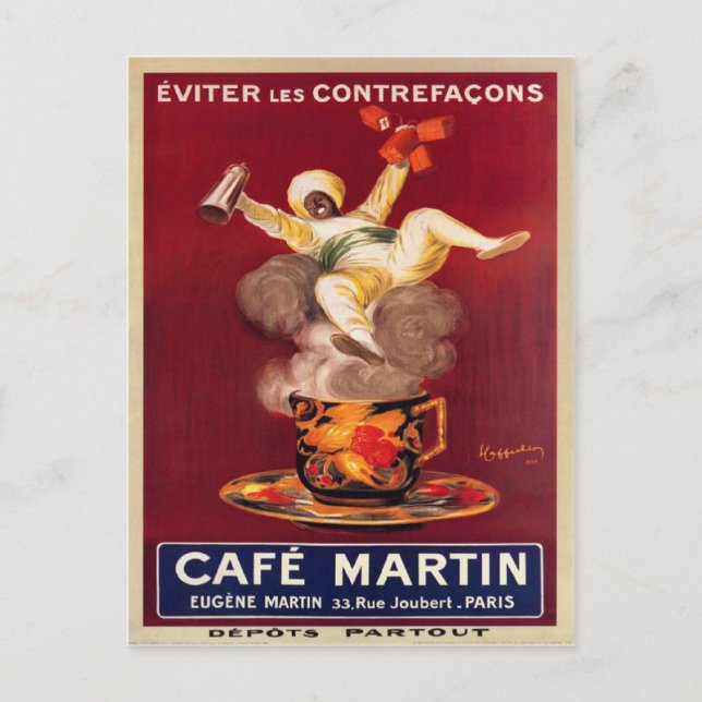 Postkarte mit Vintage Ad Poster (Vorderseite)