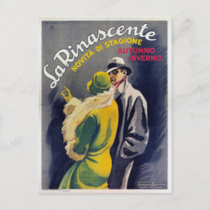 Postkarte mit Vintage-Italienischem Modeaufdruck