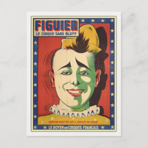 Postkarte mit Vintage-Zirkusclown
