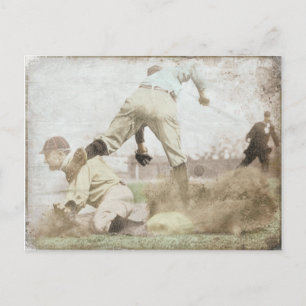Postkarte mit Vintagem Baseball-Druck