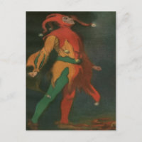 Postkarte mit Vintagem Clown