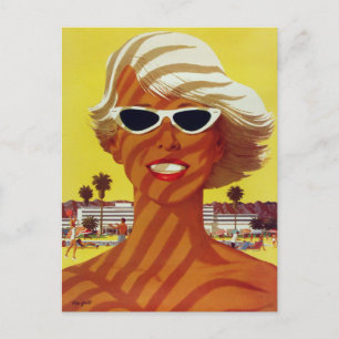 Postkarte mit Vintagen Grüße vom Strand