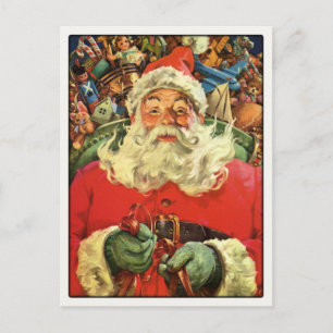 Postkarte mit Vintagen Weihnachtsgrüße