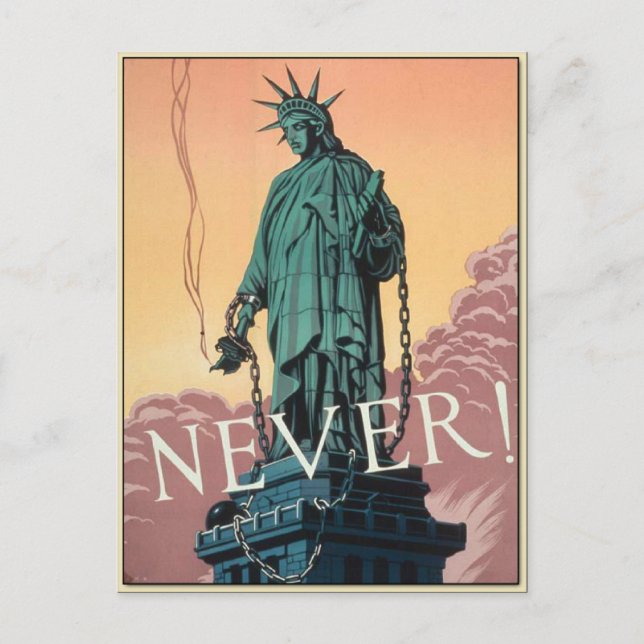 Postkarte mit Vintager amerikanischer Weltkrieg-Pr (Vorderseite)