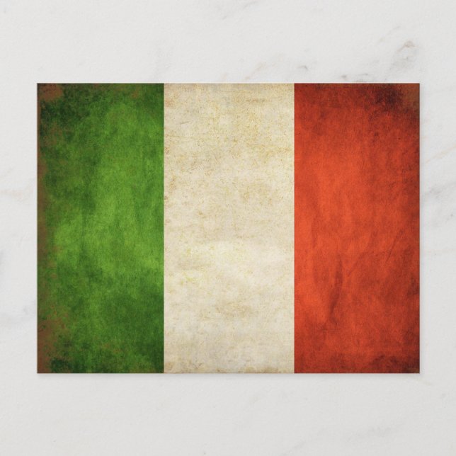 Postkarte mit Vintager italienischer Flagge (Vorderseite)