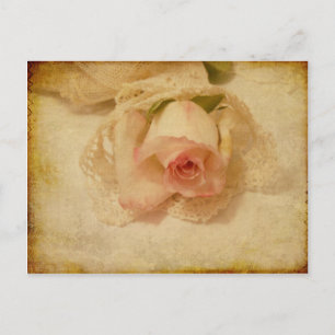 Postkarte mit Vintager Rose