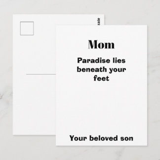Postkarte mit Zitat für Mama als Geschenk