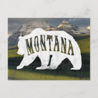 Postkarte Montana Grizzly