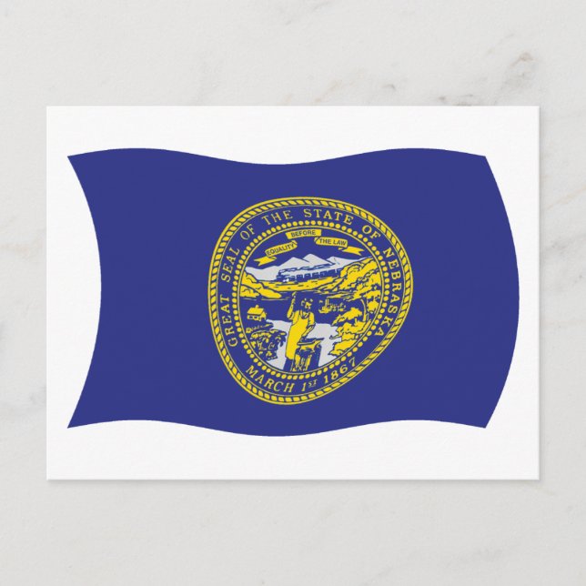 Postkarte Nebraska-Flagge (Vorderseite)