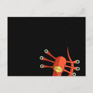 Postkarte "Neugierige Alien"