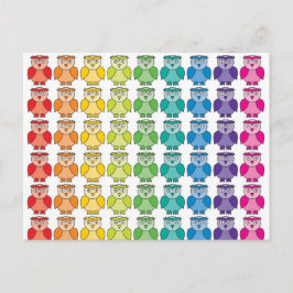 Postkarte - Niedliches Regenbogen-Schälmuster