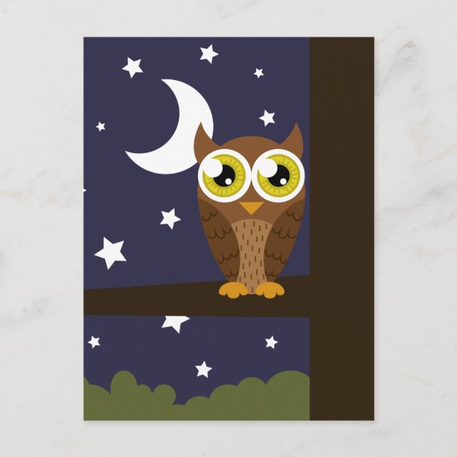 Postkarte "Night Owl" (Vorderseite)
