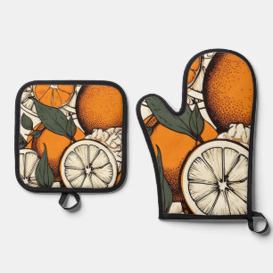 Postkarte Ofenhandschuh & Topflappen-Set
