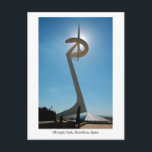 Postkarte, olympischer Park, Barcelona, Spanien, Postkarte<br><div class="desc">Dieses ist eine Postkarte des Montjuïc Fernsehturms,  Torre Calatrava,  Sommer-Olympische Spiele in Barcelona,  Spanien.</div>